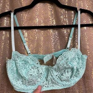 Free People Made You Look Balconette Bralette Arctic Ice 34D NWOT
